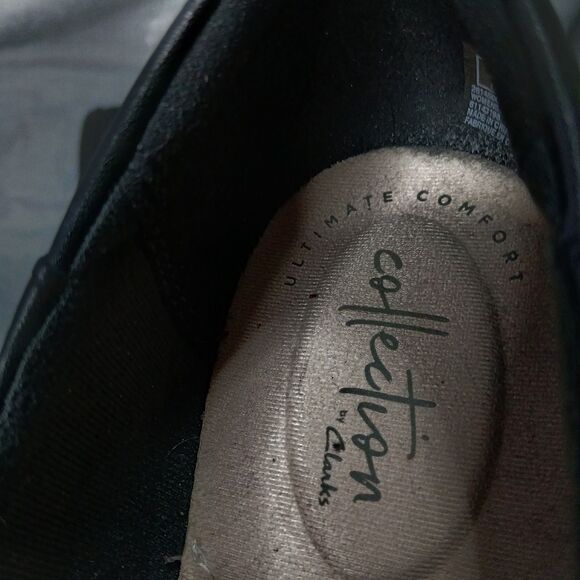 Clarks Black Heels Slip On Heels Shoes Ultimate Comort Collection Clogs sz: 8.5 - Picture 7 of 8